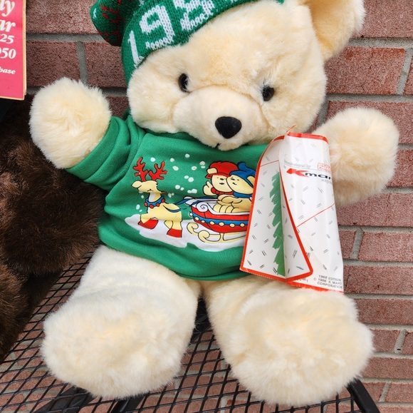 2- Christmas Bears 1993 JC Penny & 1988 K-Mart Original Tags - Picture 2 of 7